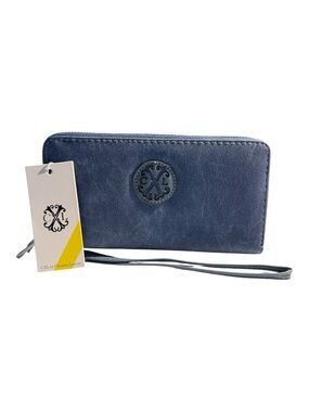 Christian Lacroix CXL Ames Double Zipper Wallet NWT Light Denim